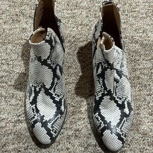 Franco Sarto Snakeskin Boots